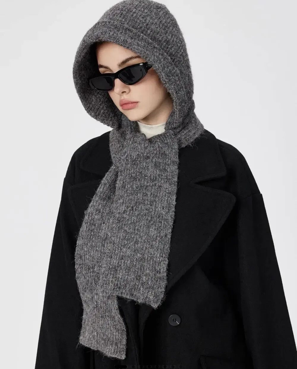 Cider Women Wool Knit Beanie Hat Scarf One Piece Winter New Warm Cozy
